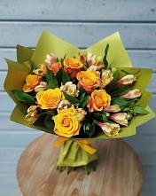 Букет цветов из:  Альстромерии и Розы в Ярцево