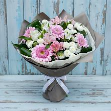 Букет цветов из:  Герберы, Альстромерии и Хризантемы #REPLACE_PRED# Ярцево