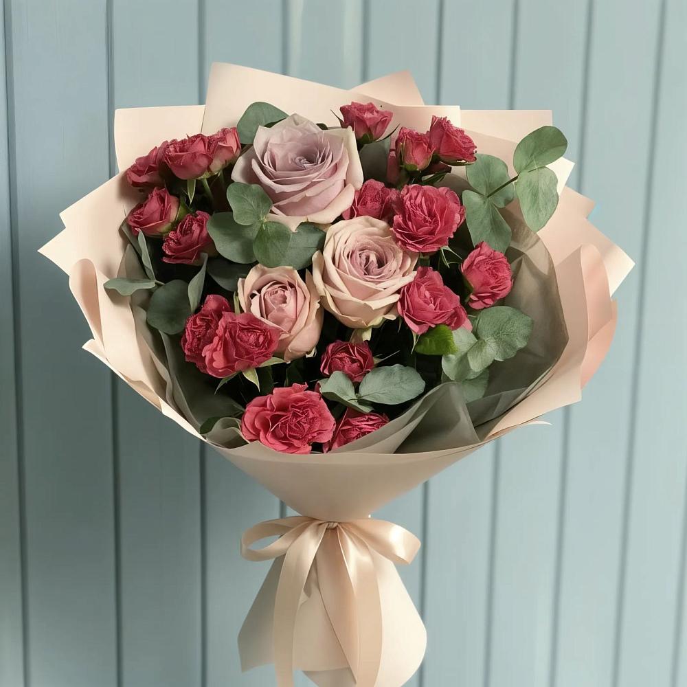Букет цветов из: Гвоздики и Розы в Ярцево