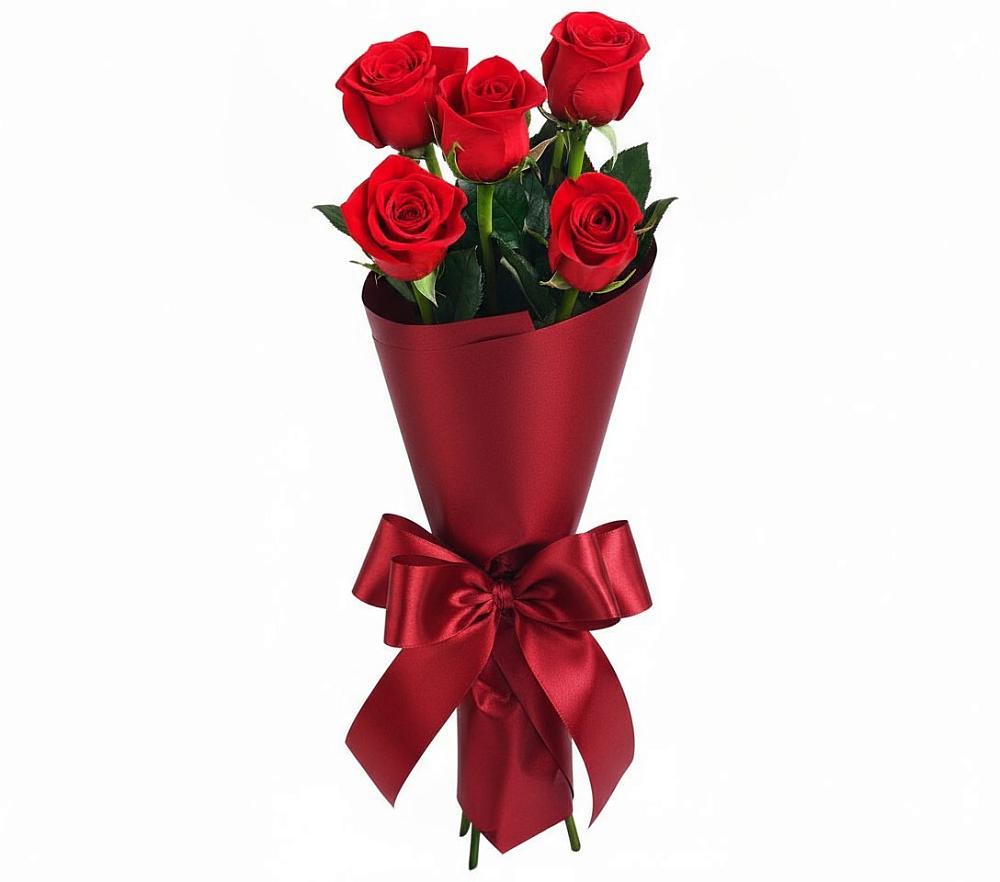 Букет 5 Красных роз Эдлесс Лав в Ярцево