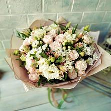 Букет цветов из:  Альстромерии, Розы и Хризантемы #REPLACE_PRED# Ярцево