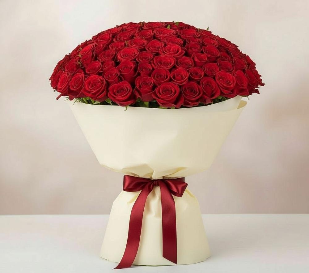 Букет 101 Красная роза Милано в Ярцево