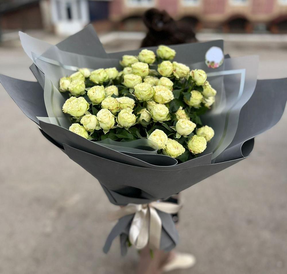 Белые кустовые розы Солинеро в Ярцево Букет Белые кустовые розы Солинеро в Ярцево