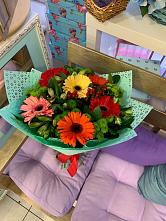 Букет цветов из:  Герберы, Хризантемы и Альстромерии #REPLACE_PRED# Ярцево
