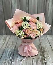 Букет цветов из:  Гвоздики, Розы и Хризантемы в Ярцево