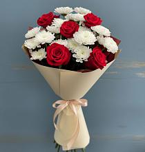 Букет цветов из:  Розы и Хризантемы в Ярцево