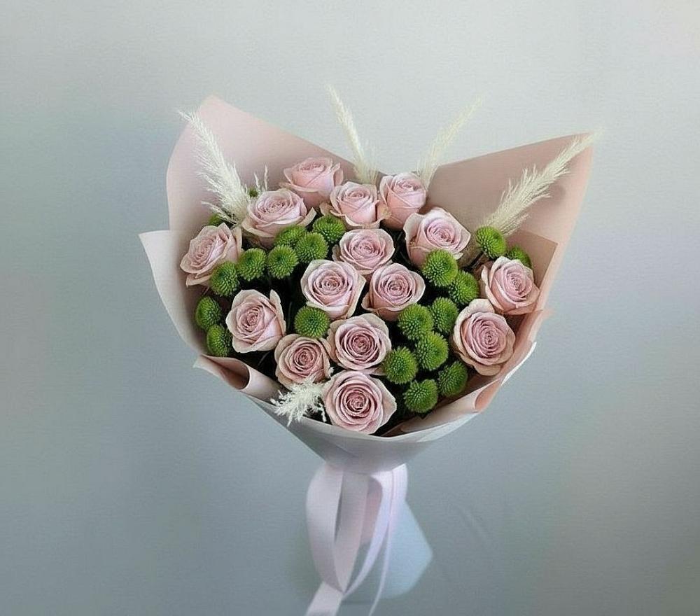 Букет цветов из: Розы и Хризантемы в Ярцево