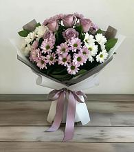 Букет цветов из:  Хризантемы и Розы #REPLACE_PRED# Ярцево