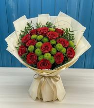 Букет цветов из:  Розы и Хризантемы в Ярцево