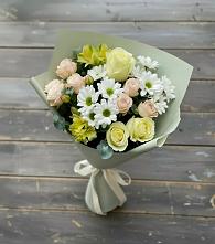 Букет цветов из:  Альстромерии, Розы и Хризантемы #REPLACE_PRED# Ярцево