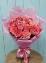 Букет 15 Розовых роз Равель в Ярцево
